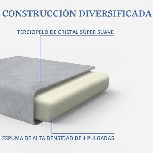 Vista 4 de SINWEEK - Colchón plegable triple con bolsa de almacenamiento, colchón plegable de espuma de 4 pulgadas, colchón con funda lavable a máquina y forro
