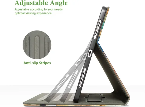 Vista 7 de Vimorco Funda para iPad de 9ª/8ª/7ª generación de 10.2 pulgadas, para iPad Pro de 10.5 pulgadas, para iPad Air de 3ª generación con soporte
