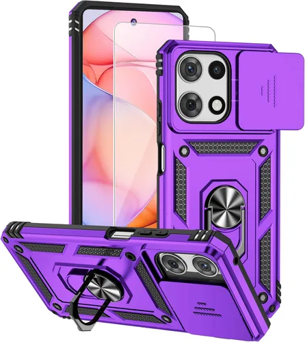 Vista 14 de Funda 5G para Motorola Moto G Stylus 2025/2026 con protector de pantalla de vidrio templado, TPU suave y flexible, ajuste delgado, a prueba