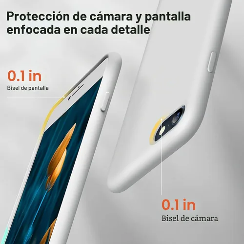 Vista 4 de Miracase Funda ultradelgada diseñada para iPhone SE 2022 (3ª generación)/iPhone SE 2020 (2ª generación)/iPhone 7/iPhone 8 con protector de pantalla