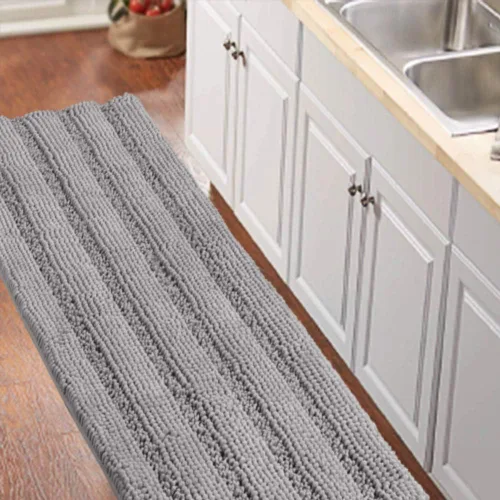 Vista 138 de Turquoize Alfombra de baño de chenilla de lujo para baño, extra absorbente, alfombra de ducha de microfibra antideslizante para baño, alfombra Aqua