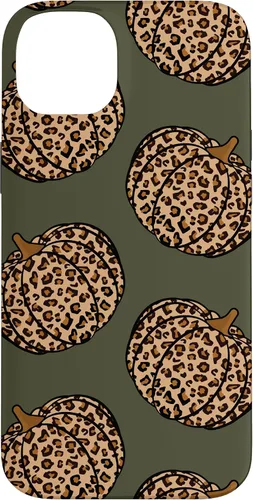 Vista 15 de Leopard Pumpkin Fall Autumn Olive Green Case for iPhone 17