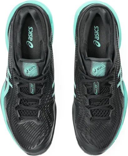 Vista 6 de ASICS Resolution 8 Zapatillas de Tenis para Canchas Rápidas para Hombre Blanco Azul Negro/Verde Aurora