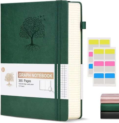 Vista 8 de Ansopu Cuaderno de puntos, 360 páginas numeradas, cuadrícula de puntos, de 8.5 x 11 pulgadas, papel de punto de 3.53 oz/m², tapa dura gruesa