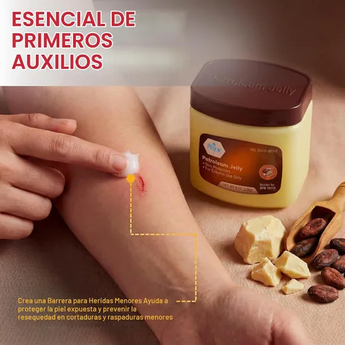 Vista 6 de MED PRIDE Gelatina de petróleo de manteca de cacao, protector hidratante para la piel, 8 onzas