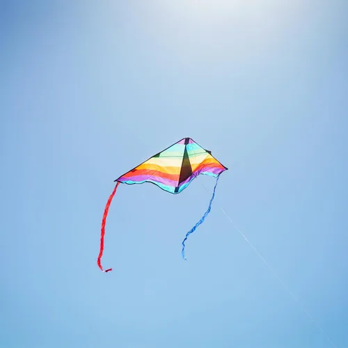 Vista 5 de In the Breeze Cometa Delta Rainbow Stripe, 30 pulgadas