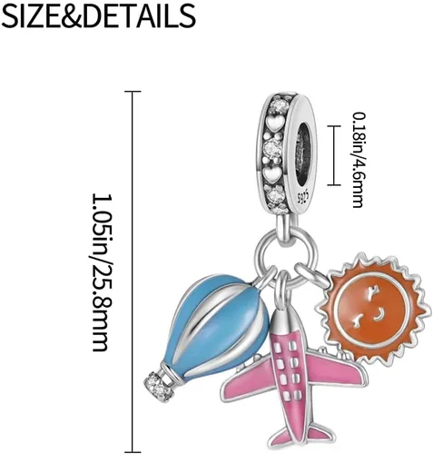 Vista 3 de Charms Beads fits for Charms Bracelets for Woman Girl Jewelry Beads Gifts for Women Bracelet&Necklac