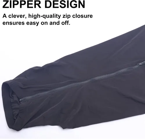 Vista 3 de Leberna Capucha elástica para caballo con cremallera y cubierta completa para el cuello (negro, S)