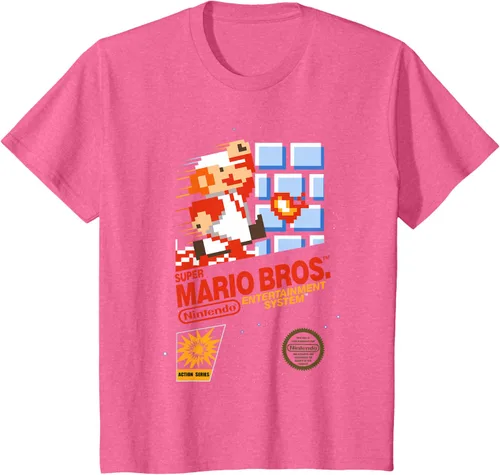 Vista 11 de Super Mario Dashin - Camiseta gráfica de acción, ajuste clásico, cuello redondo, color negro