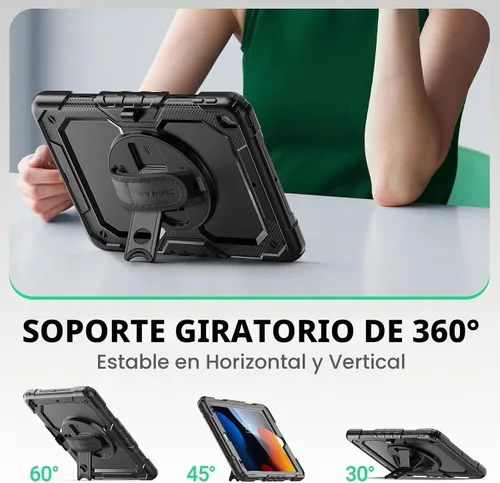 Vista 4 de SEYMAC Funda para iPad de 9ª/8ª/7ª Generación Estuche 10.2" 2021-2019, Funda Protectora de Cuerpo Completo Resistente a Prueba de Golpes de Servicio