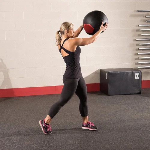 Vista 2 de Body-Solid Tools (BSTSMB) - Pelota medicinal de carcasa suave, bolas de pared que no rebotan para entrenamiento de fuerza, entrenamiento de pérdida