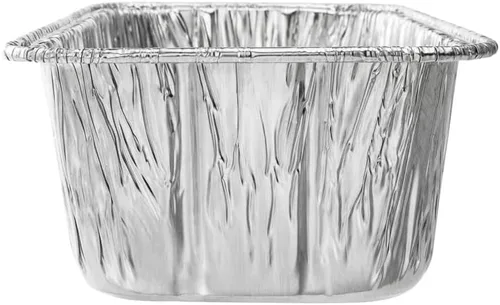 Vista 16 de Restaurantware Pastry Tek - Paneras de 8.5 x 4.3 pulgadas, 25 sartenes de aluminio listas para horno, 2 libras, congelables, de aluminio plateado