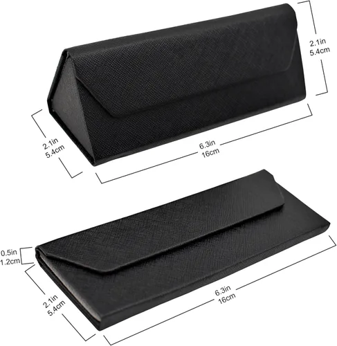 Vista 46 de Real Sic Funda para lentes de sol para hombres y mujeres, soporte magnético plegable para lentes de sol, inspirado en el color sólido