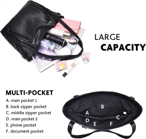 Vista 4 de synen para mujer bolsos funda señoras bolso de hombro de bolsos bolsas bolso bolsa