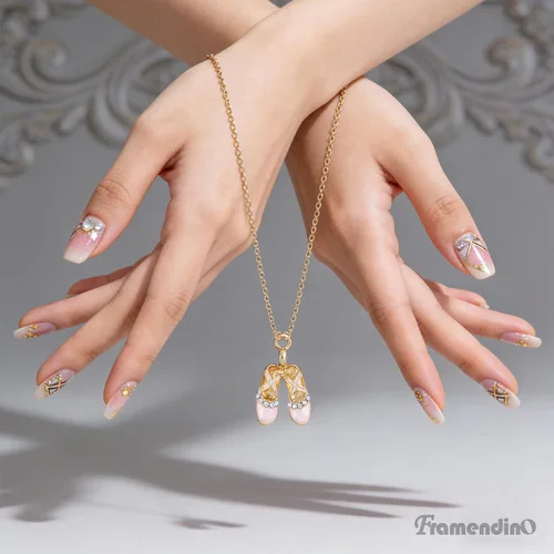 Vista 7 de Framendino, Esmalte Ballet Girl Charm Ballet Shoes Colgante Ballet Girl Colgante Ballet Girl Colgante para collar, aretes, pulsera, joyería artesanal