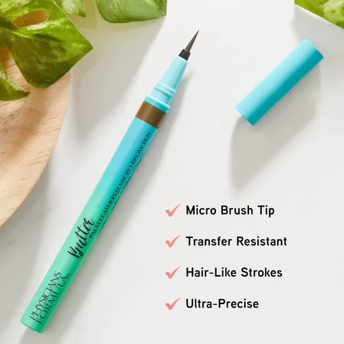 Vista 4 de Maquillaje para cejas de Physicians Formula Butter Palm Feathered Micro Cejas Color Plumas, Marrón Oscuro Universal Marrón