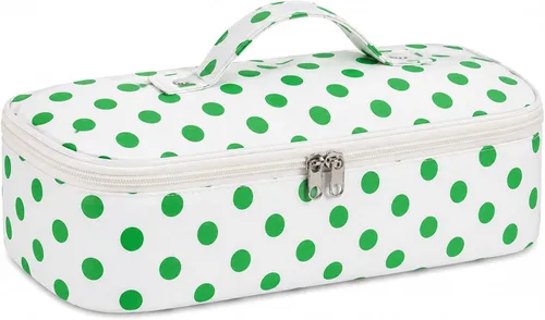 Vista 15 de Elegante bolsa de viaje para herramientas para el cabello con asa para Raya azul claro y rosa