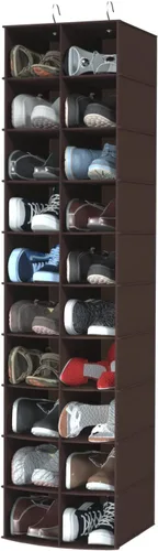 Vista 17 de Libeder Organizadores colgantes para armario, estantes de zapatos de 30 secciones, almacenamiento de zapatos, soporte colgante para zapatos, tela