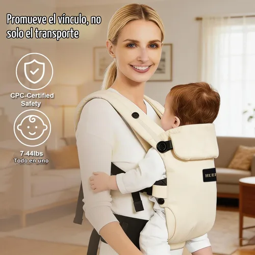 Vista 6 de Portabebés (7 a 44 libras), portabebés suave y transpirable con soporte ajustable, diseño ergonómico para posicionamiento de cadera, cómodo soporte