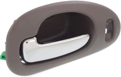 Vista 3 de Manija de puerta interior para Chrysler LHS 1999-2001 con bisel gris delantero del lado del conductor con palanca cromada Con orificio de bloqueo