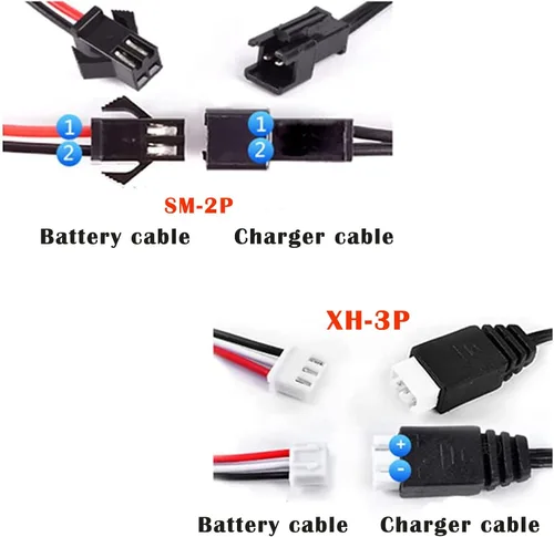 Vista 3 de Paquete de 2 pistolas de bolas de salpicaduras de batería de 7.4 V 2000 mAh, accesorios para SRB1200 400 400-SUB Airsoft o pistola de agua con cable