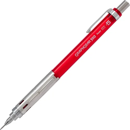 Vista 9 de Pentel GraphGear 300 - Lápiz mecánico, caja de 12 lápices, color negro, 0.028 in