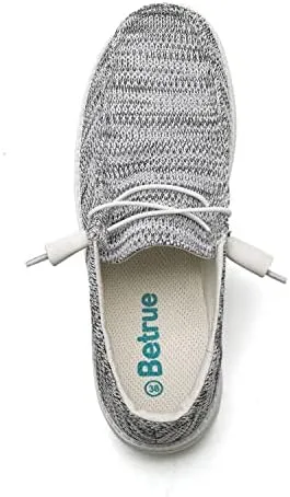 Vista 7 de Betrue Zapatos náuticos ligeros para mujer, mocasines casuales para mujer, zapatos de cubierta para mujer, zapatos de lona transpirables para mujer