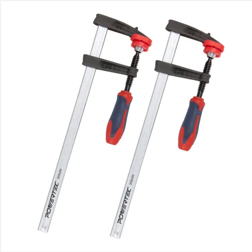 Vista 7 de POWERTEC 71591 Abrazadera F de 4 pulgadas resistente estilo F Abrazaderas de barra para carpintería, capacidad de 330 libras cada una, paquete de 2