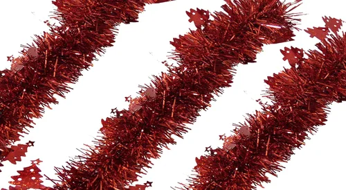Vista 13 de Guirnalda de oropel de 25 pies perfecta para vacaciones, Día de los Caídos, Navidad, Año Nuevo, celebraciones, festivales, eventos especiales, Negro