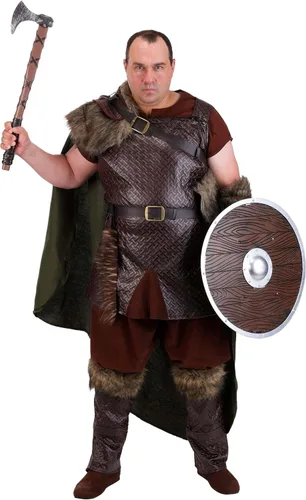 Vista 2 de Men's Plus Size Viking Costume, Men's Nordic Viking Prince Halloween Outfit, Renaissance Fest Warrior