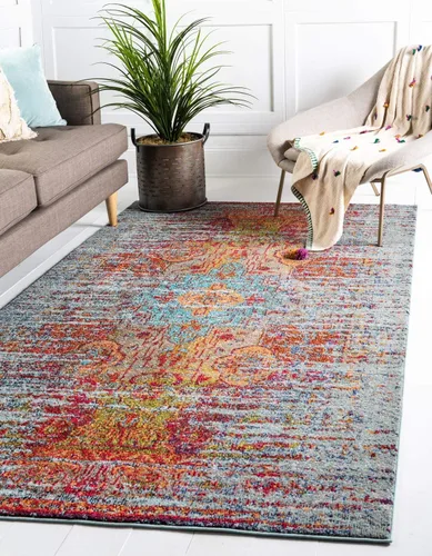 Vista 10 de Unique Loom Vita Collection - Alfombra de área, 2' x 6' 7, azul claro