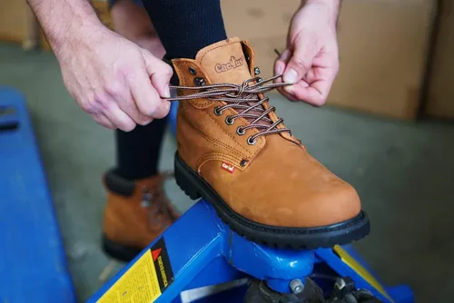Vista 6 de Cactus Botas de trabajo de construcción de piel de nobuk con aislamiento de puntera suave de 6.0 in, cómodas botas de construcción industrial