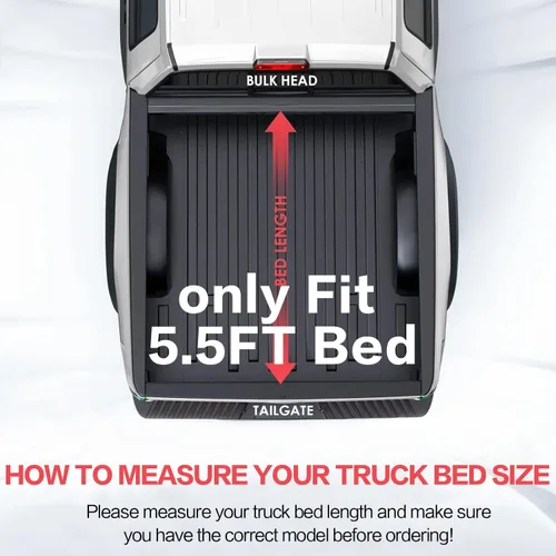 Vista 2 de Funda enrollable suave con bandera estadounidense para Ford F-150 2015-2026 de 5.5 pies para caja Styleside/Fleetside Truck Cargo Topper