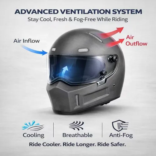 Vista 6 de CRG - Casco de motocross de cara completa para motocicleta de calle, de fibra de vidrio, certificado por DOT, casco de tamaño extra grande Gris