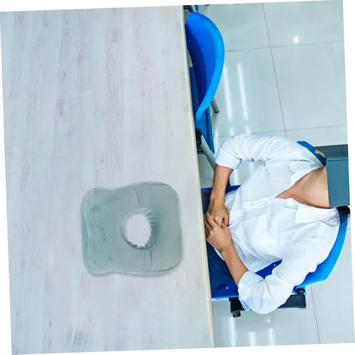 Vista 6 de Almohada de masaje azul para cama Almohada de dormir boca abajo con soporte de brazo Almohada de espuma viscoelástica para siesta
