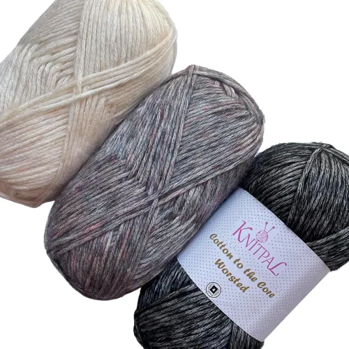 Vista 20 de Hilo de estambre de algodón puro para crochet de Cotton to The Core, paquete de 3 (598,6 metros / 300 g), patrones gratis, apto para principiantes