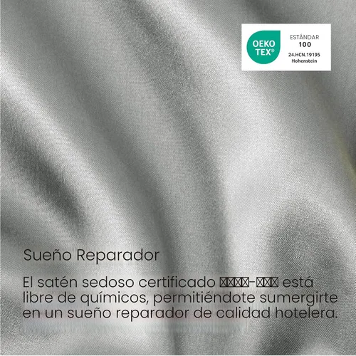 Vista 5 de Bedsure Paquete de 2 fundas de almohada de satén similares a las fundas de almohada de seda tamaño estándar, funda de almohada para mujeres que