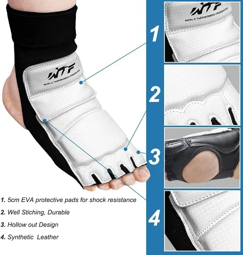 Vista 2 de Equipo de protección para Taekwondo Sparring Protector de pie para Karate Boxeo Sparring Protector de pie, Equipo de protección para pies de artes