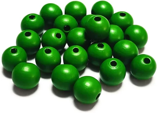 Vista 9 de 150 cuentas de madera negras de 0.630 in, cuentas de madera redondas sin terminar para manualidades, guirnaldas de decoración de granja, joyería