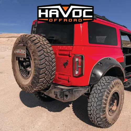 Vista 4 de HAVOC OFFROAD Reubicación de matrícula para Ford Bronco Ajustable, acero, negro HFB-05-001 2021-2025 Ford Bronco