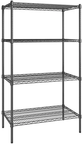 Vista 67 de Kit de 4 estantes de epoxi verde NSF de 21 x 72 pulgadas con postes de 86 pulgadas, estantería de almacenamiento resistente, kit de estantería