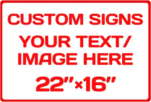 Vista 59 de Letreros metálicos personalizados de aluminio resistentes a la intemperie, texto e imagen personalizados, varios tamaños, peligro, jardín, puerta