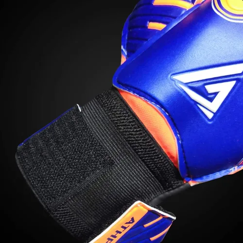 Vista 5 de Guantes de portero para jóvenes y adultos Guantes de fútbol de látex antideslizantes con prevención de hiperextensión de dedo y soporte de muñeca