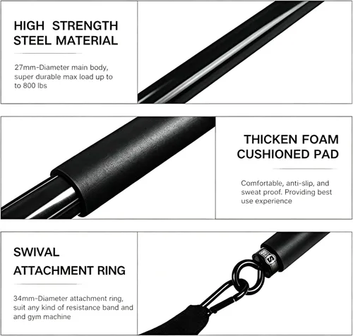 Vista 6 de INNSTAR Cable Attachments for Gym, Heavy Cable Handles with Solid ABS Core Grips, D Handle Cable Attachment, Cable Machine Handles for Resistance