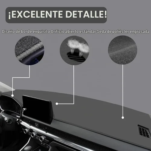 Vista 2 de Cubierta de salpicadero para Honda CR-V CRV Accesorios 2023 2024 2025 2026, cubierta de tablero, alfombra de consola central, protector de Gris
