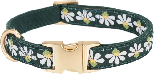 Vista 10 de Collar de algodón suave para perro con hebilla de metal, ajustable, resistente, cómodo, collares de pana para perros pequeños, medianos y grandes