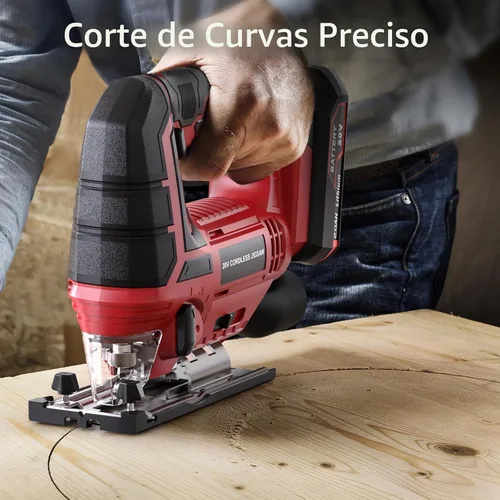 Vista 2 de Sierra de calar - Sierra inalámbrica de 20V con batería y cargador 2700 SPM Sierra recargable con 10 piezas de cuchillas de corte Ángulo de bisel