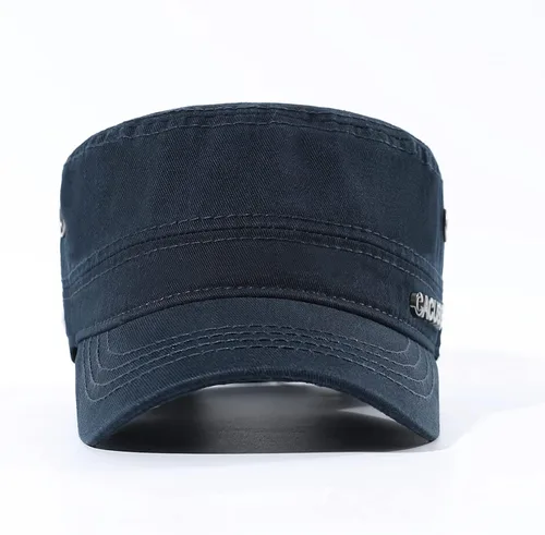 Vista 5 de CACUSS Men's Cotton Army Cap Cadet Hat Trucker Dad Hat Military Flat Top Adjustable Classic Baseball Cap