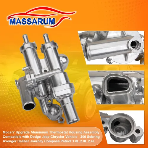 Vista 5 de Conjunto de carcasa de termostato de aluminio compatible con vehículo Dodge Jeep Chrysler - 200 Sebring Avenger Caliber Journey Compass Patriot 1.8L