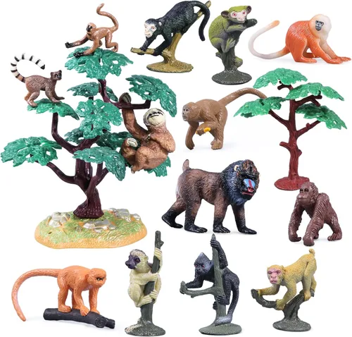 Vista 12 de Juego de 30 figuras de animales pájaros, surtido de juguetes realistas de vida silvestre con huevos de nido, loro, búho, águila, colibrí, flamenco